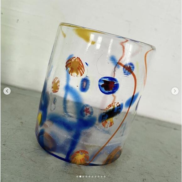 Vintage Signed Millefiori Art Glass Tumbler Ursa Major Hand Made in France - Picture 2 of 10